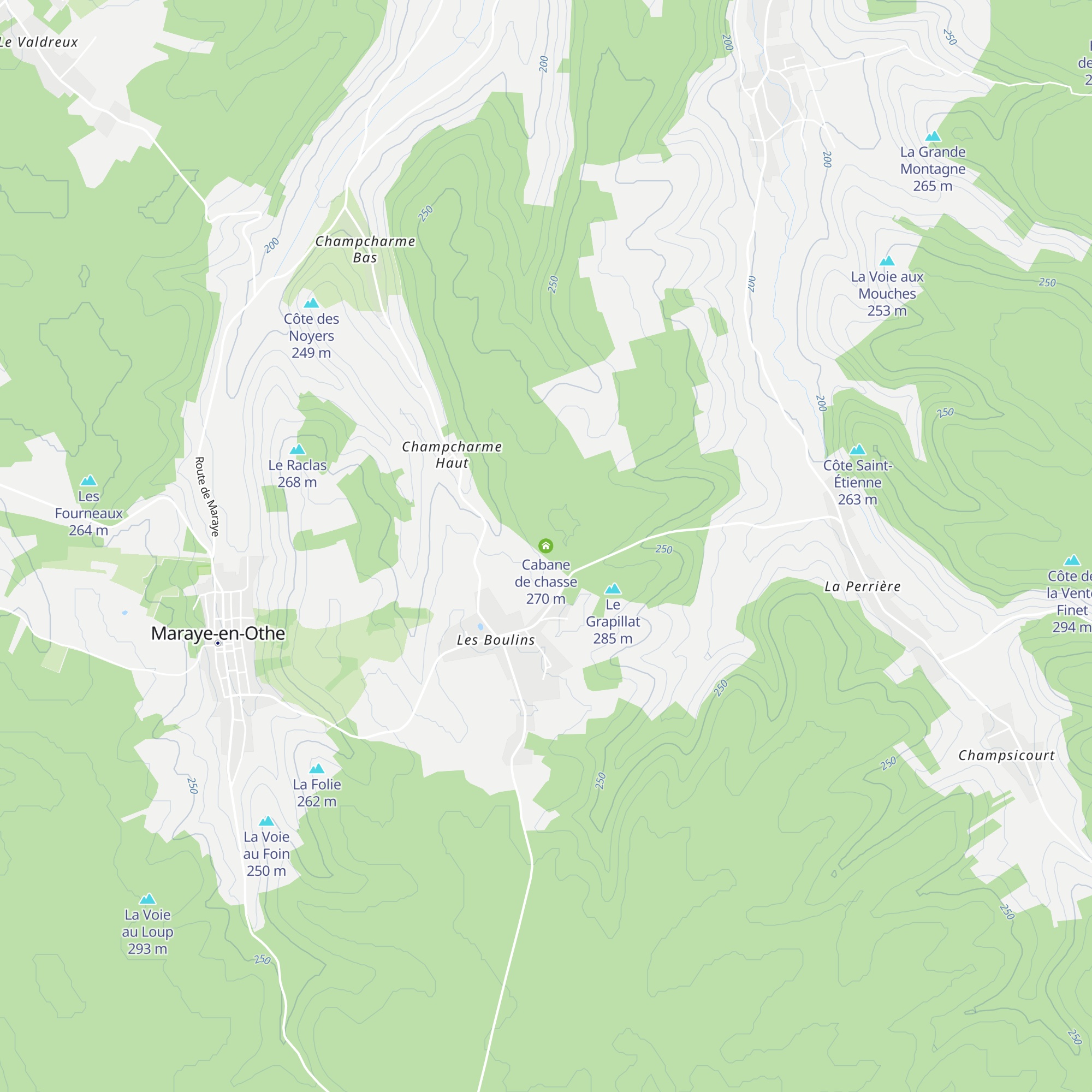 Cabane de chasse map