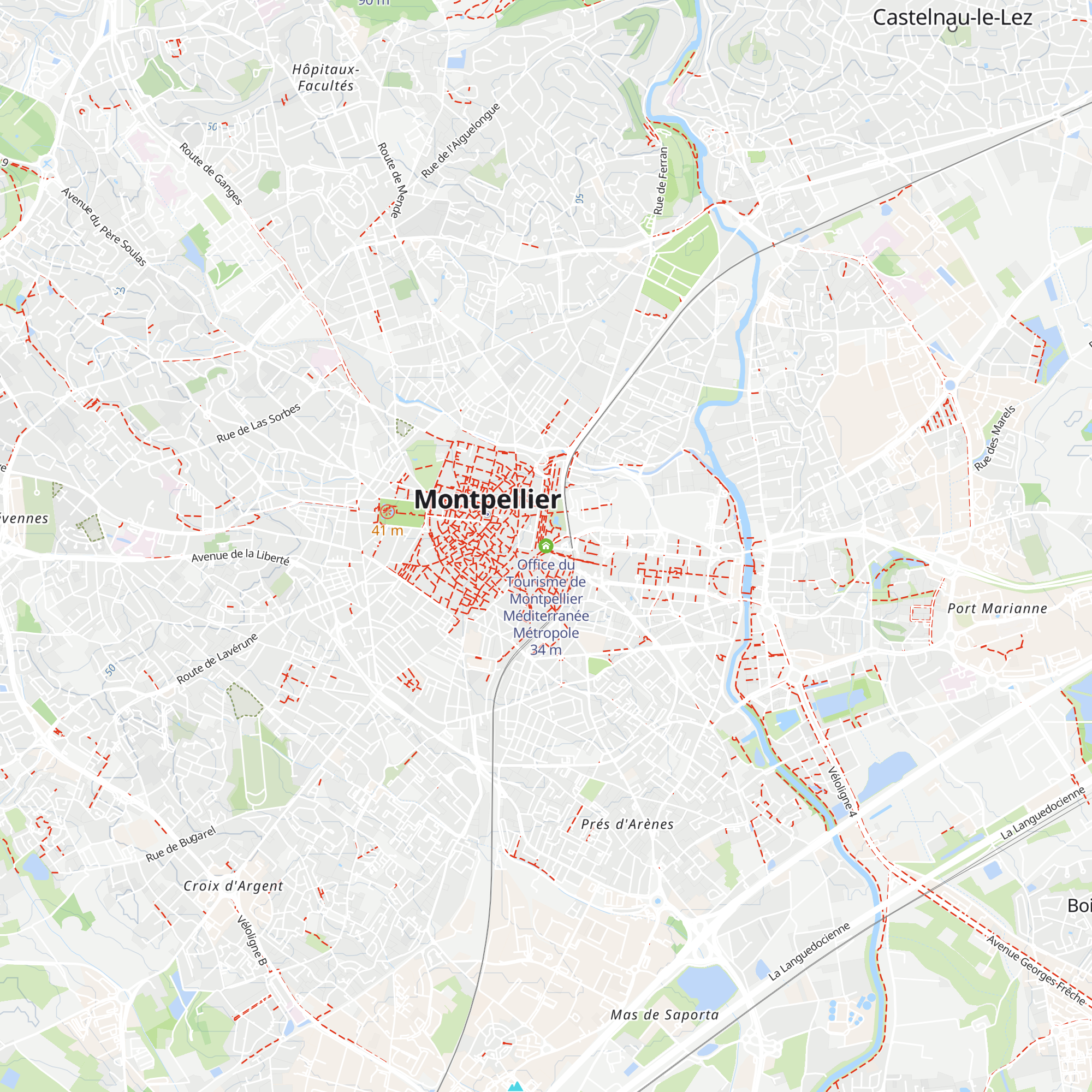 Office du Tourisme de Montpellier Méditerranée Métropole map