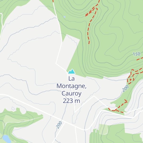 Map of La Montagne, Cauroy