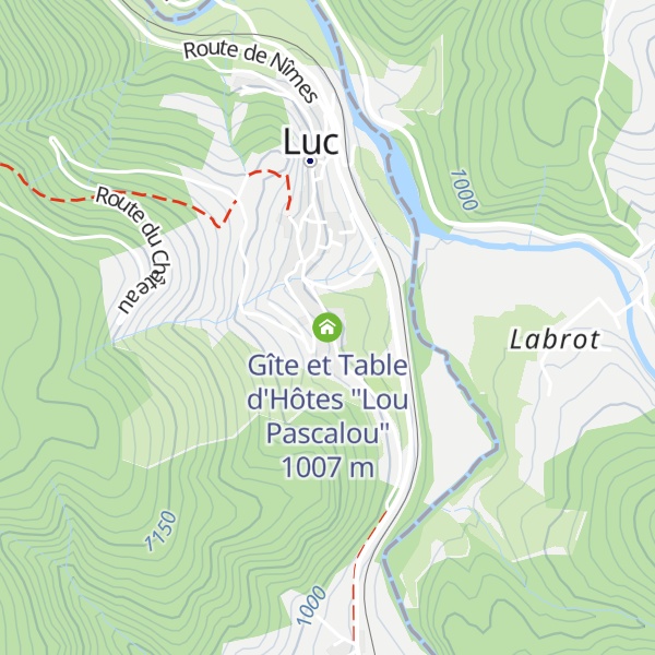 Map of Gîte et Table d'Hôtes "Lou Pascalou"