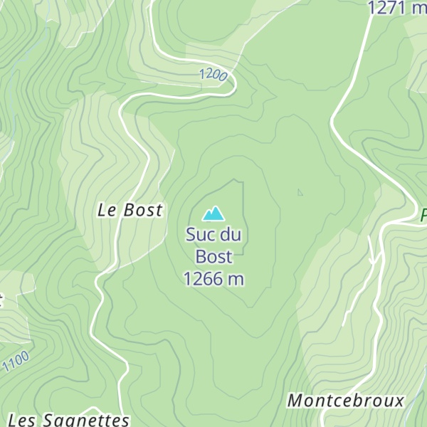 Map of Suc du Bost