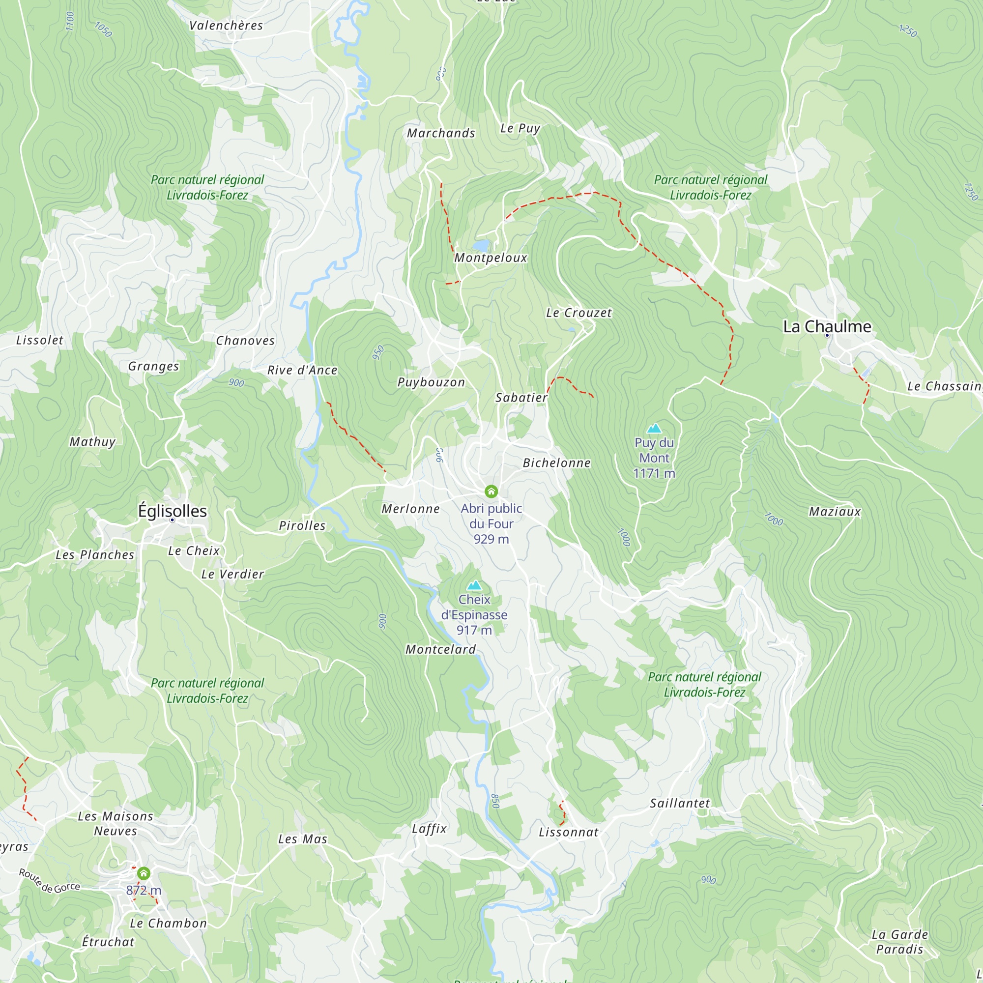 Abri public du Four map