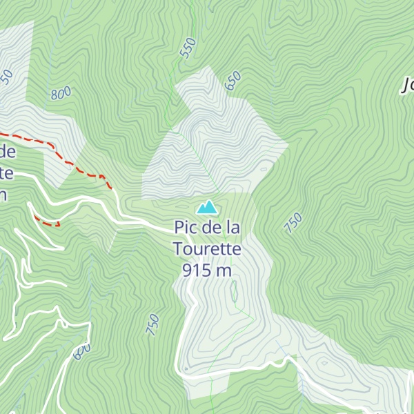 Map of Pic de la Tourette