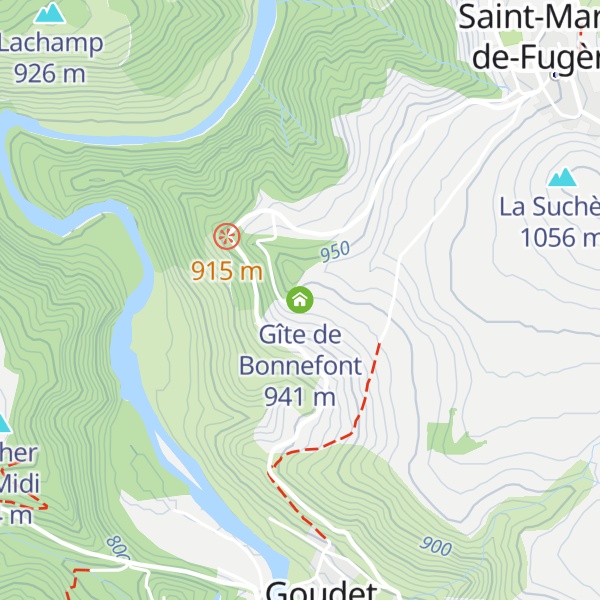 Map of Gîte de Bonnefont