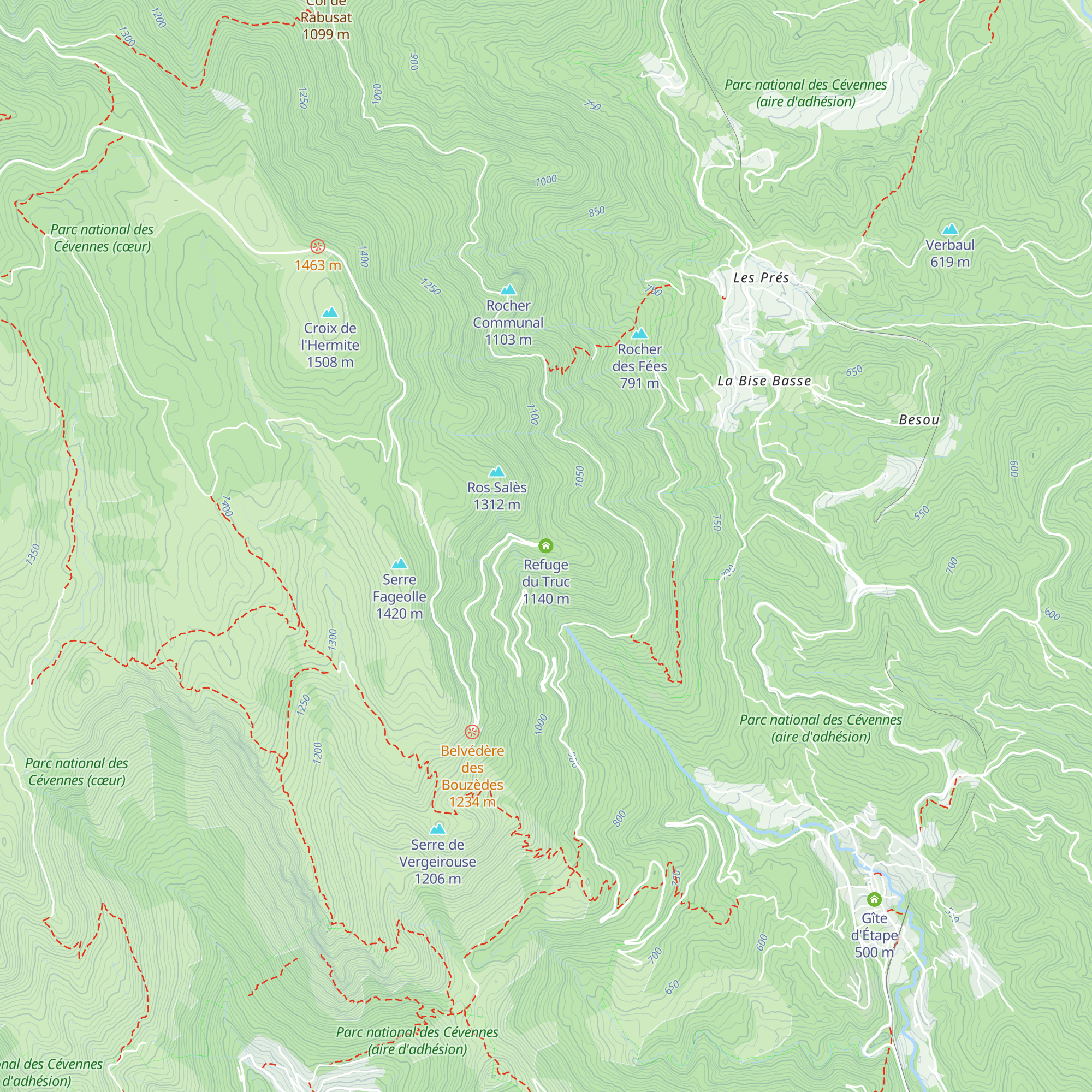 Refuge du Truc map