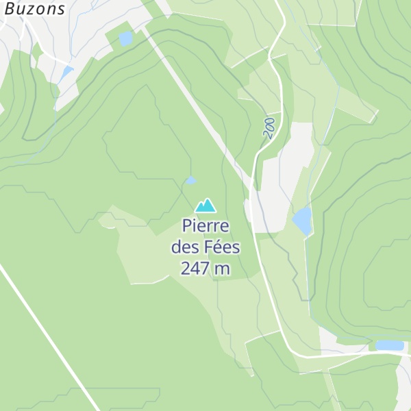 Map of Pierre des Fées