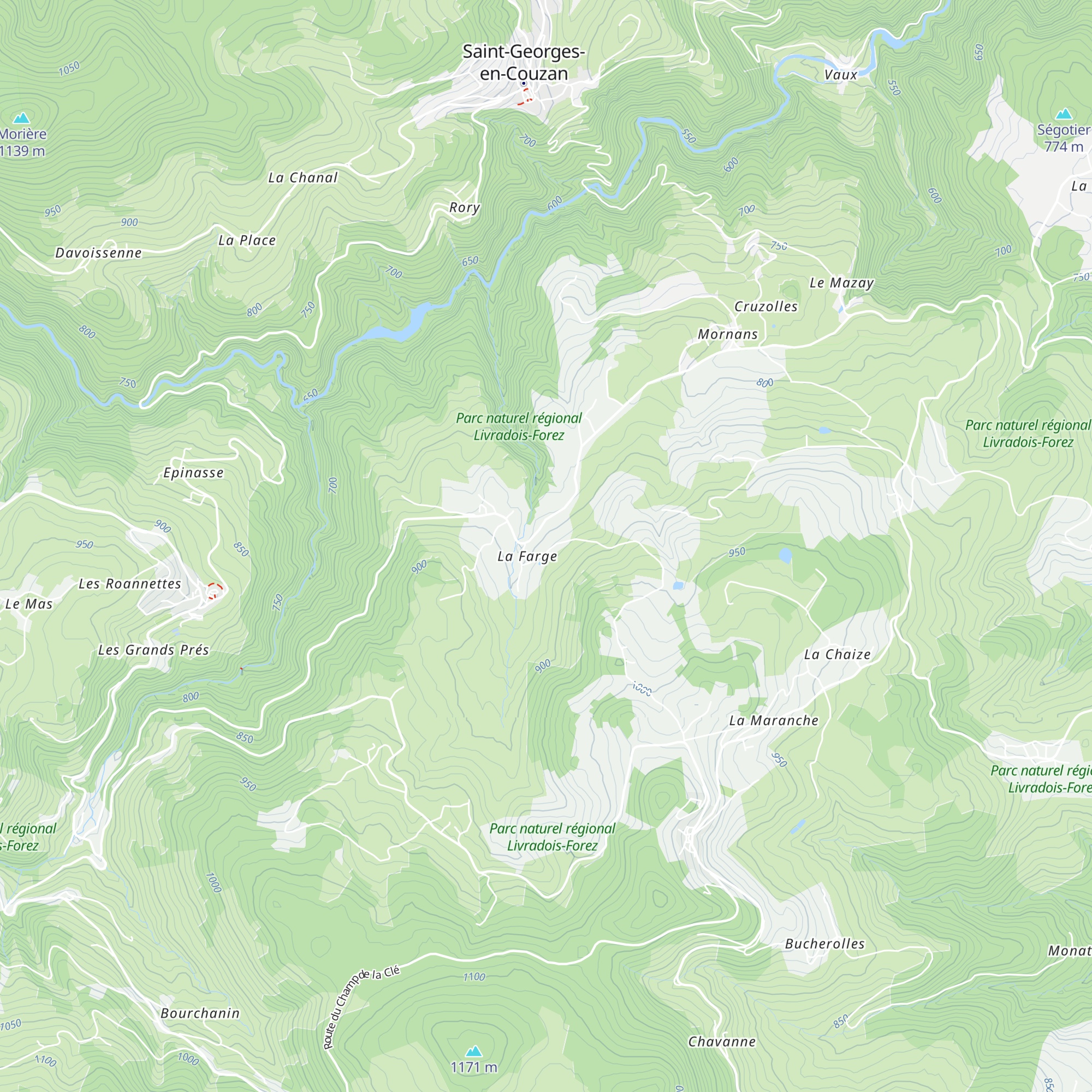 Gîte de la Farge map