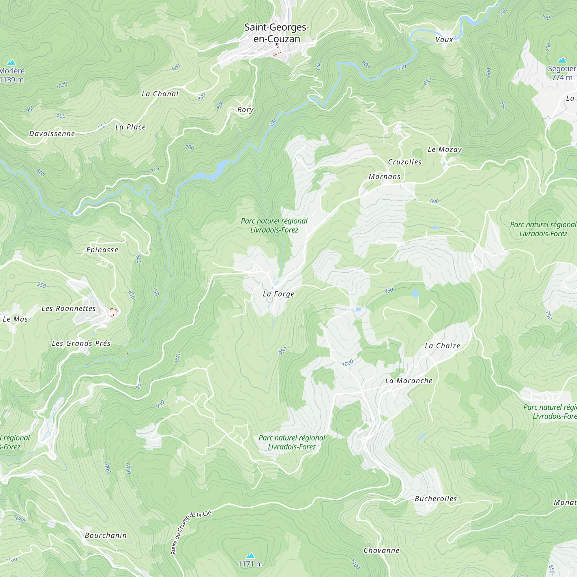 Gîte de la Farge map