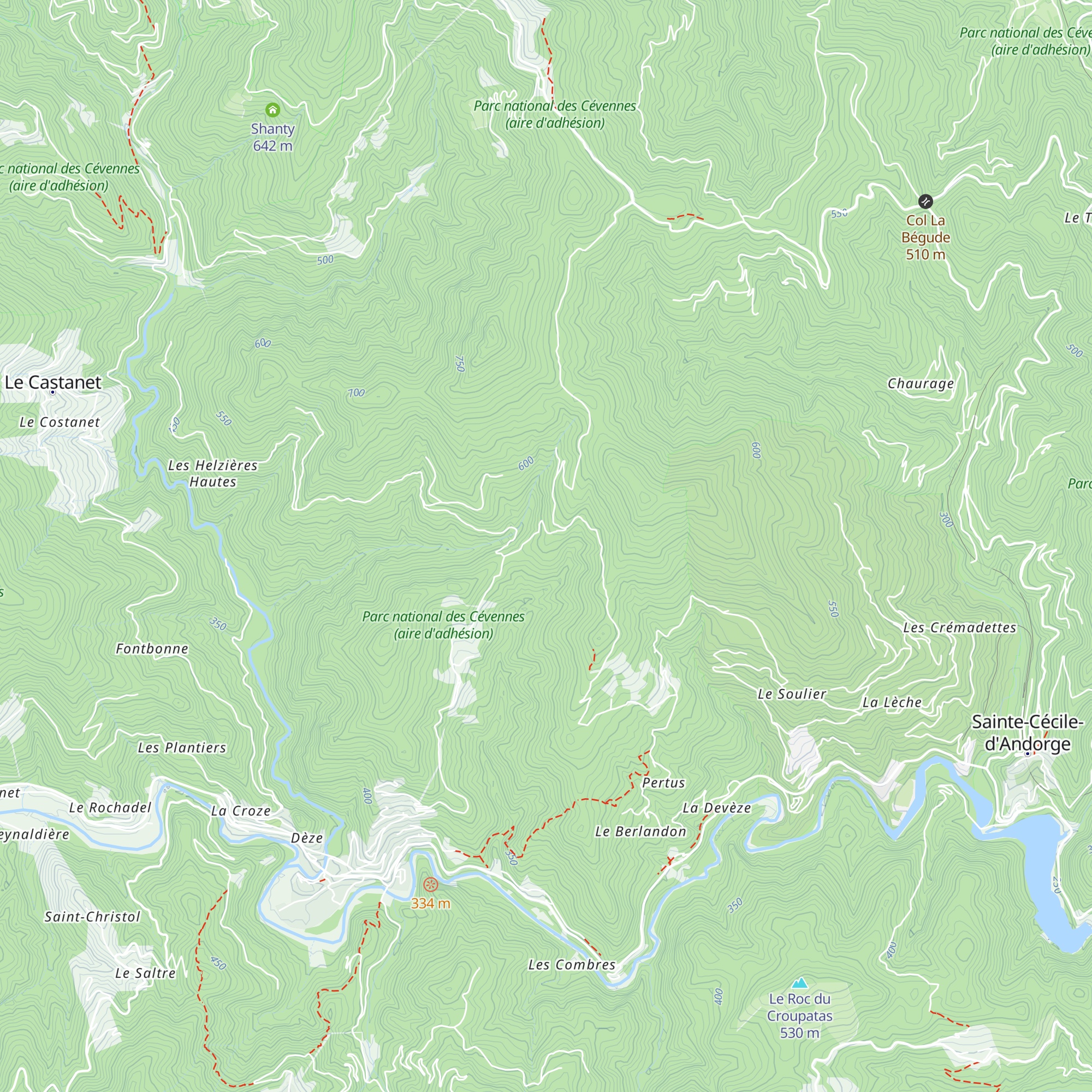 Refuge des Camisards map