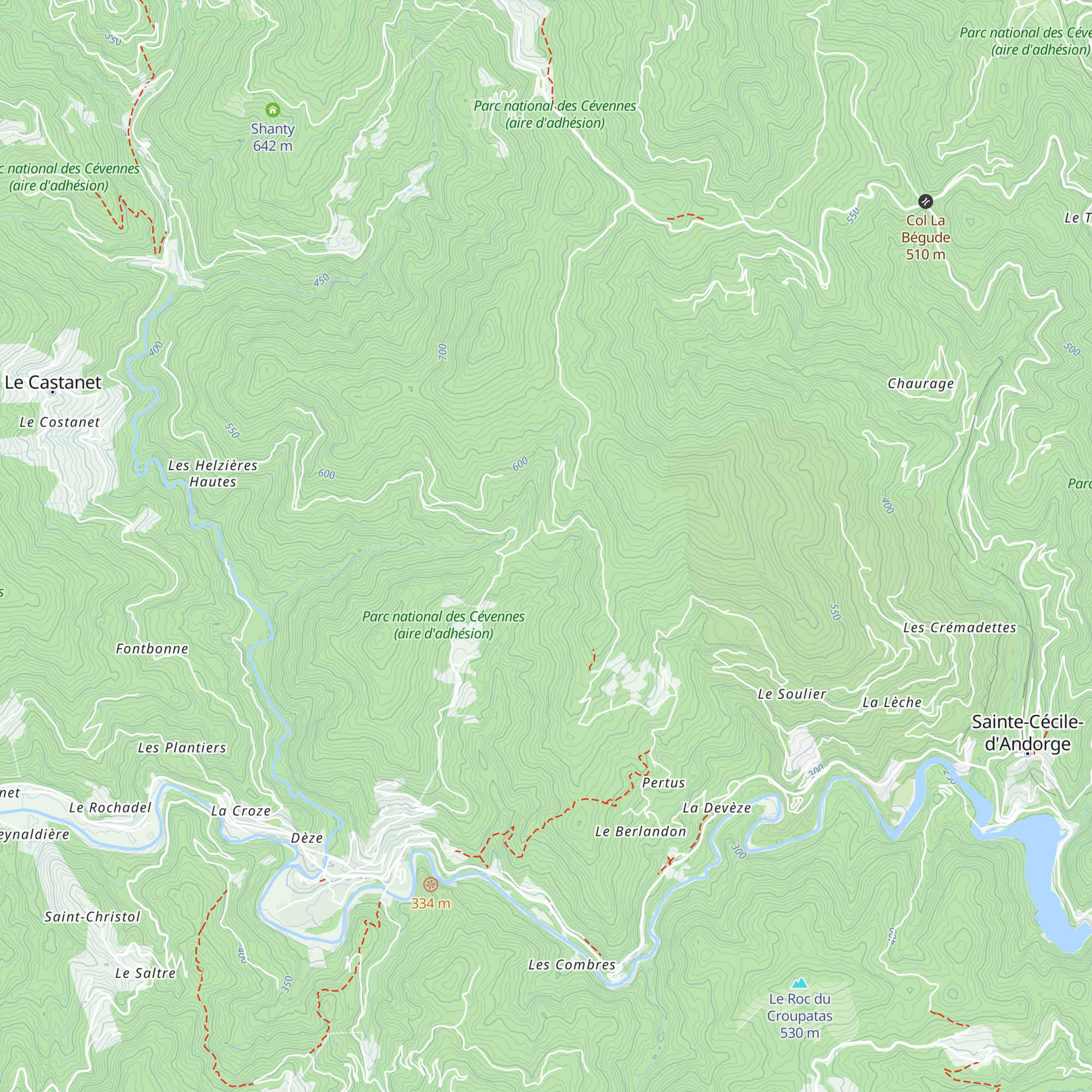 Refuge des Camisards map