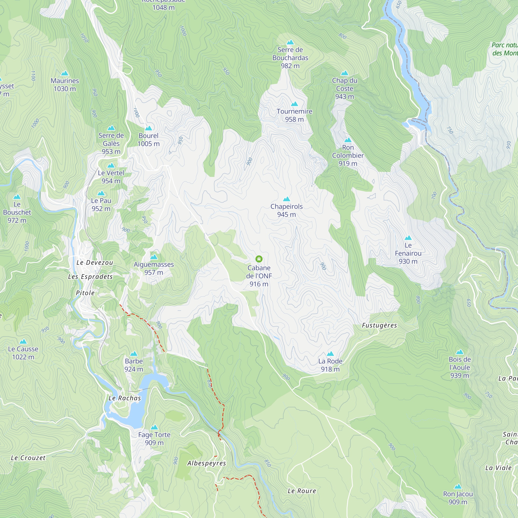Cabane de l'ONF map