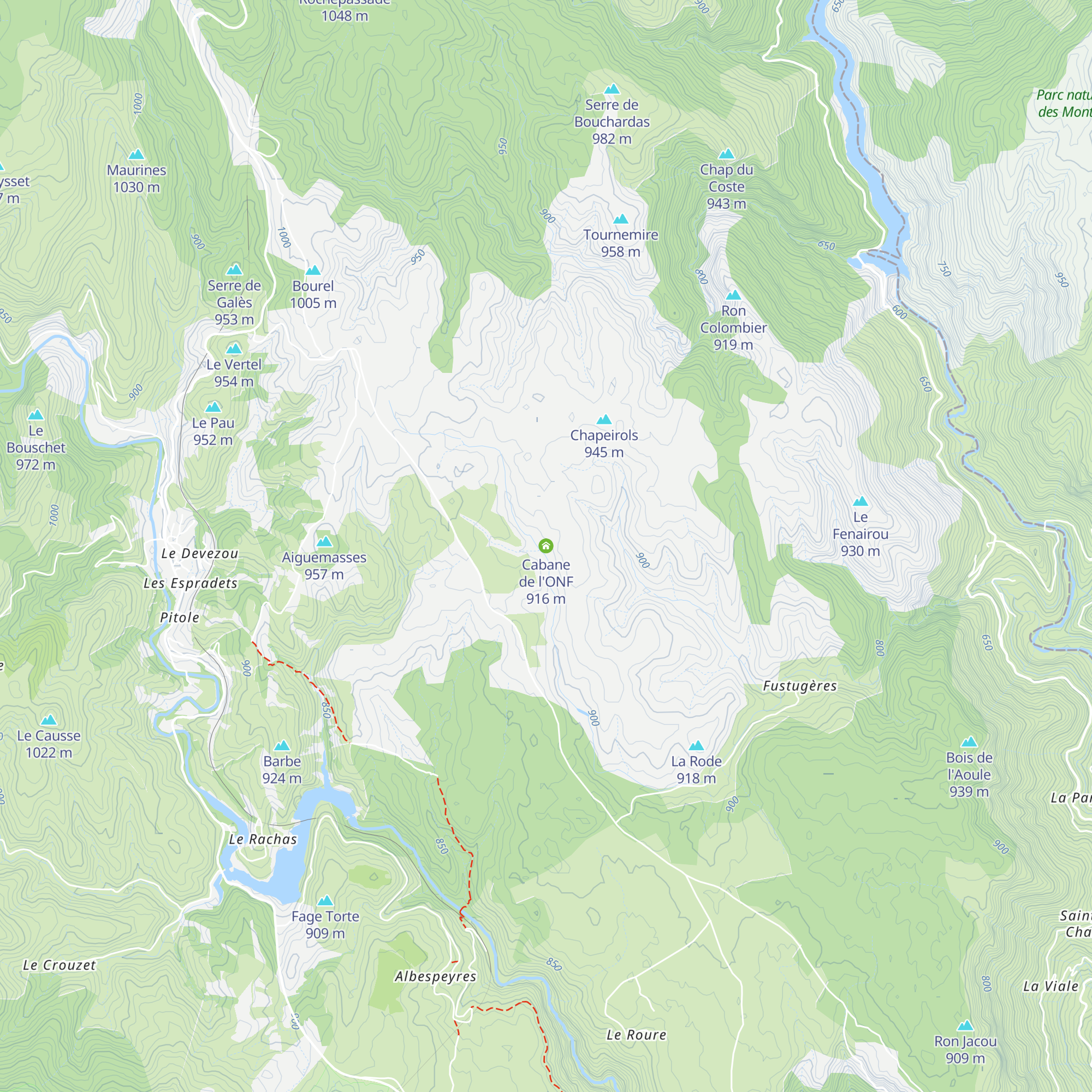 Cabane de l'ONF map