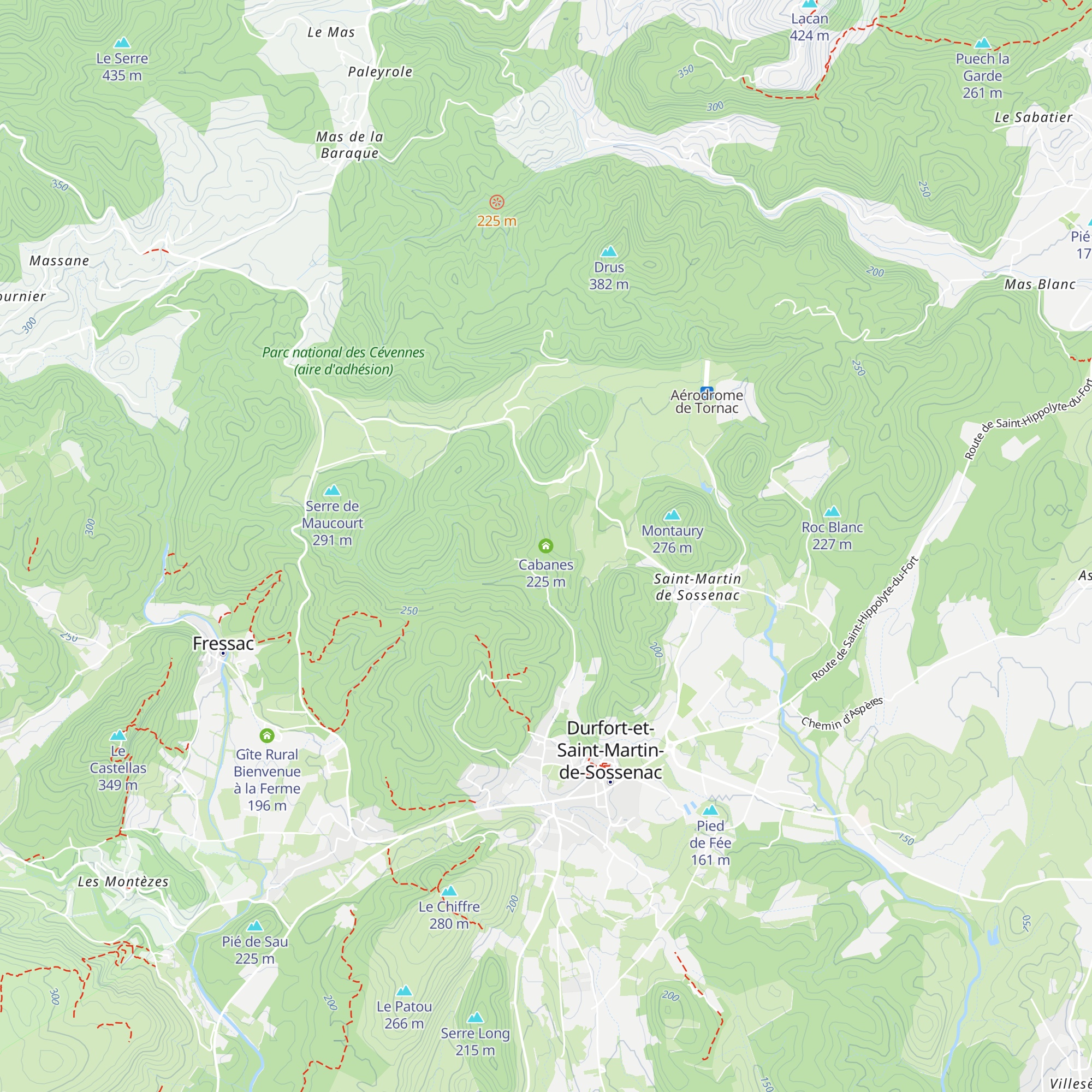Cabanes map