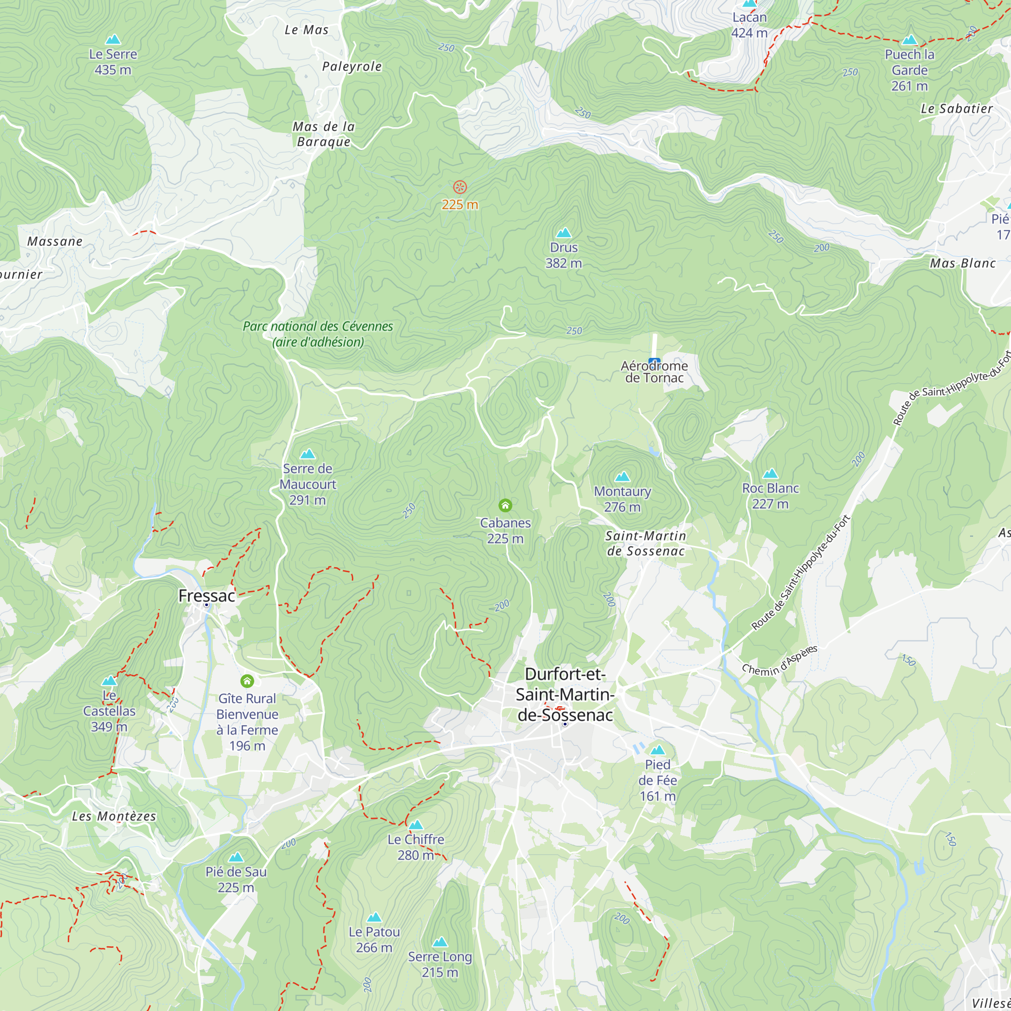 Cabanes map