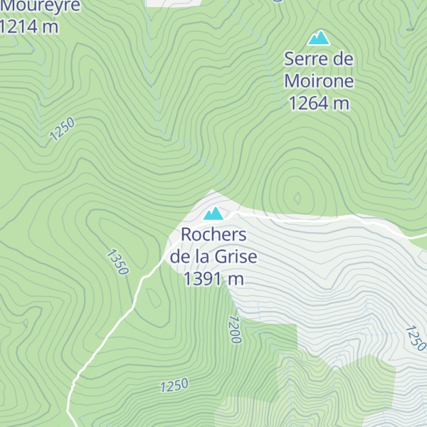 Map of Rochers de la Grise