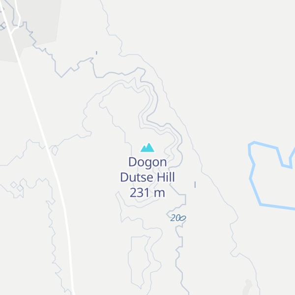 Map of Dogon Dutse Hill