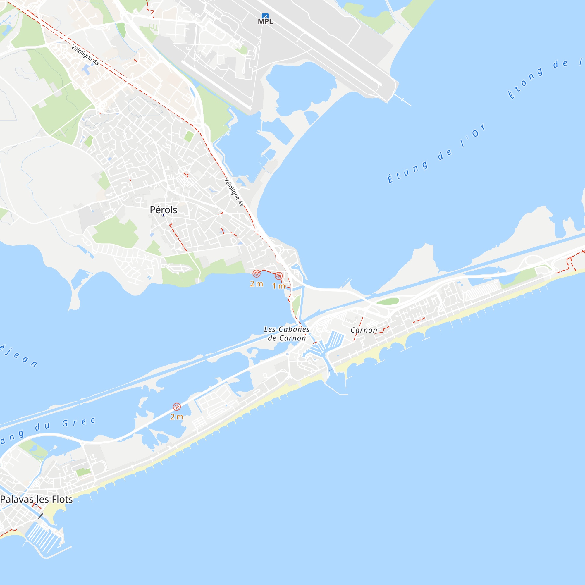 Cabanes de Pérols map