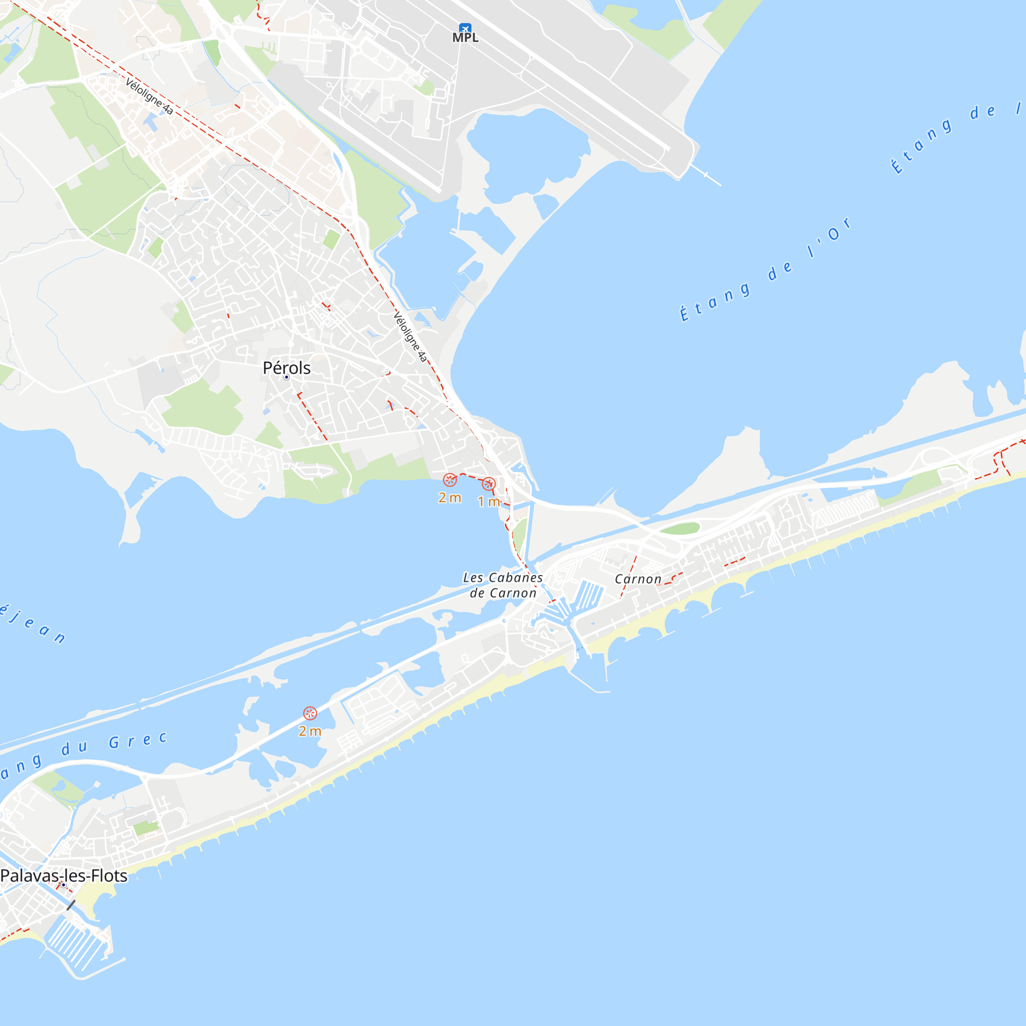 Cabanes de Pérols map