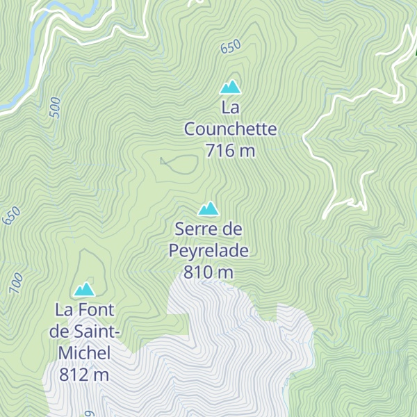 Map of Serre de Peyrelade