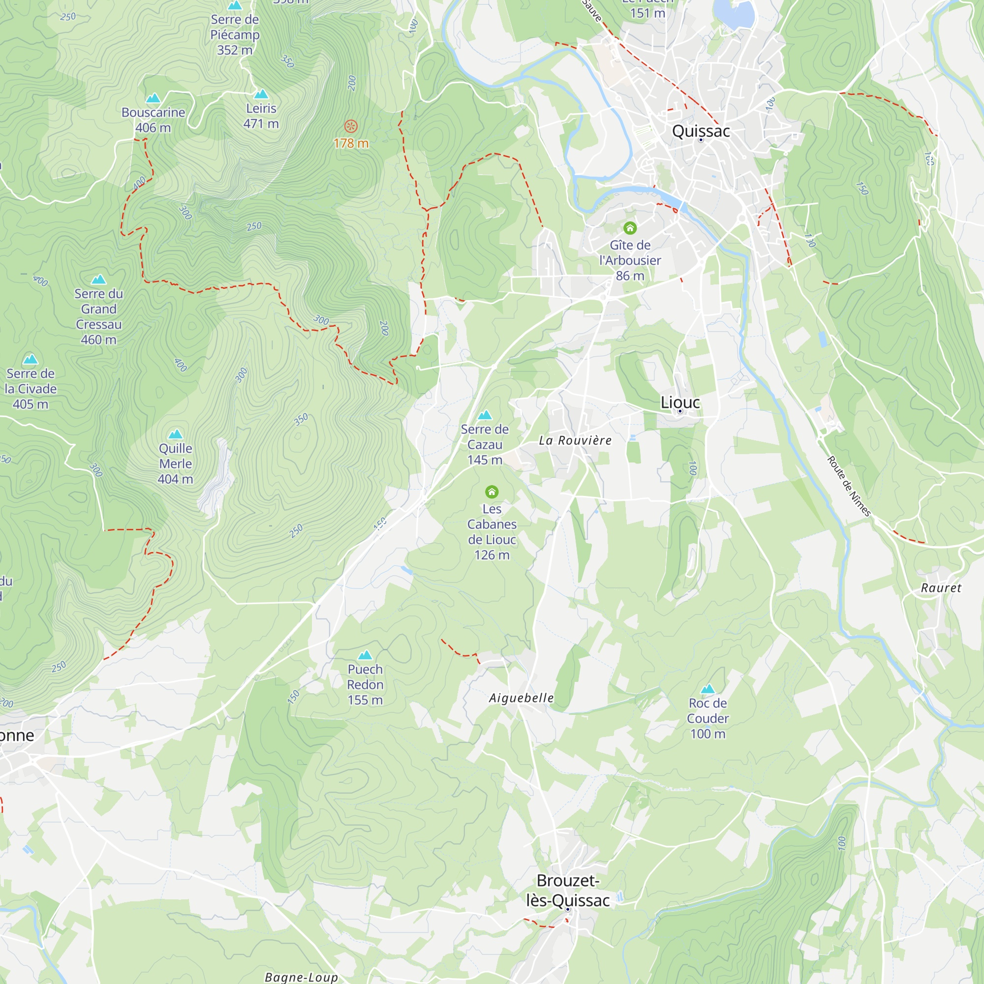 Les Cabanes de Liouc map