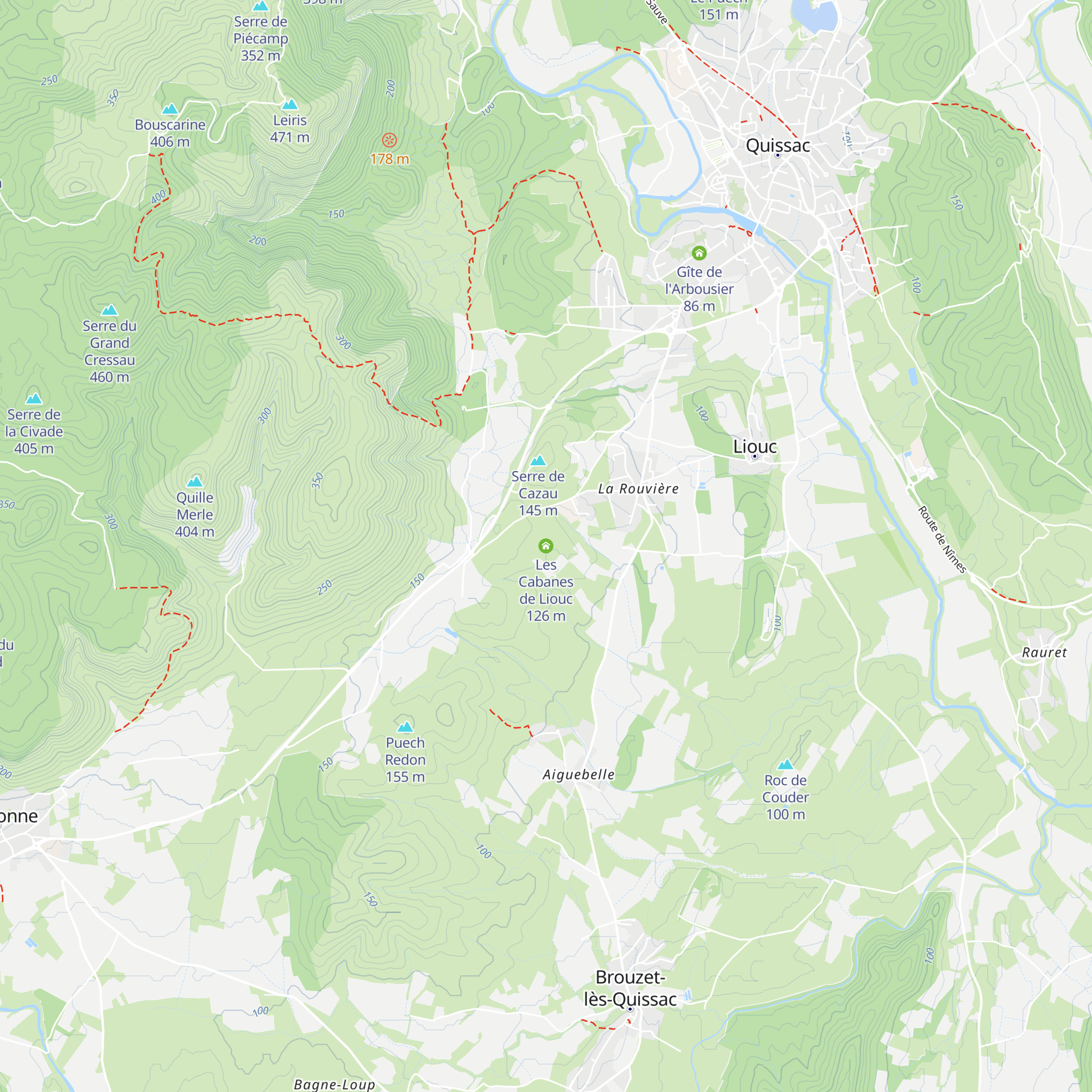 Les Cabanes de Liouc map