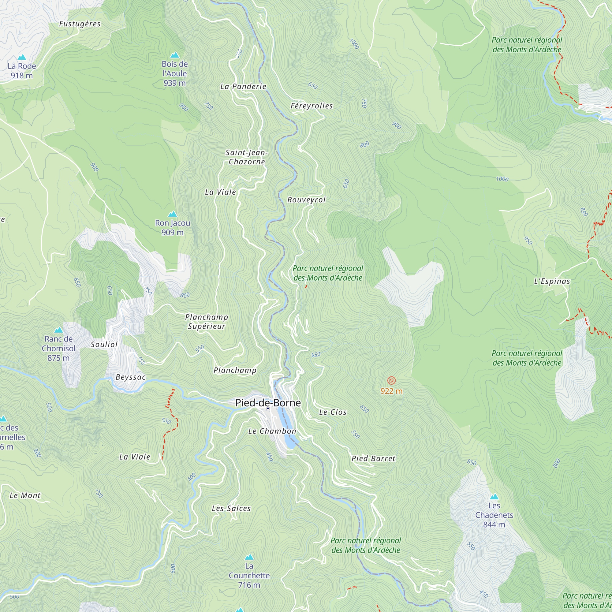Le Triadou map