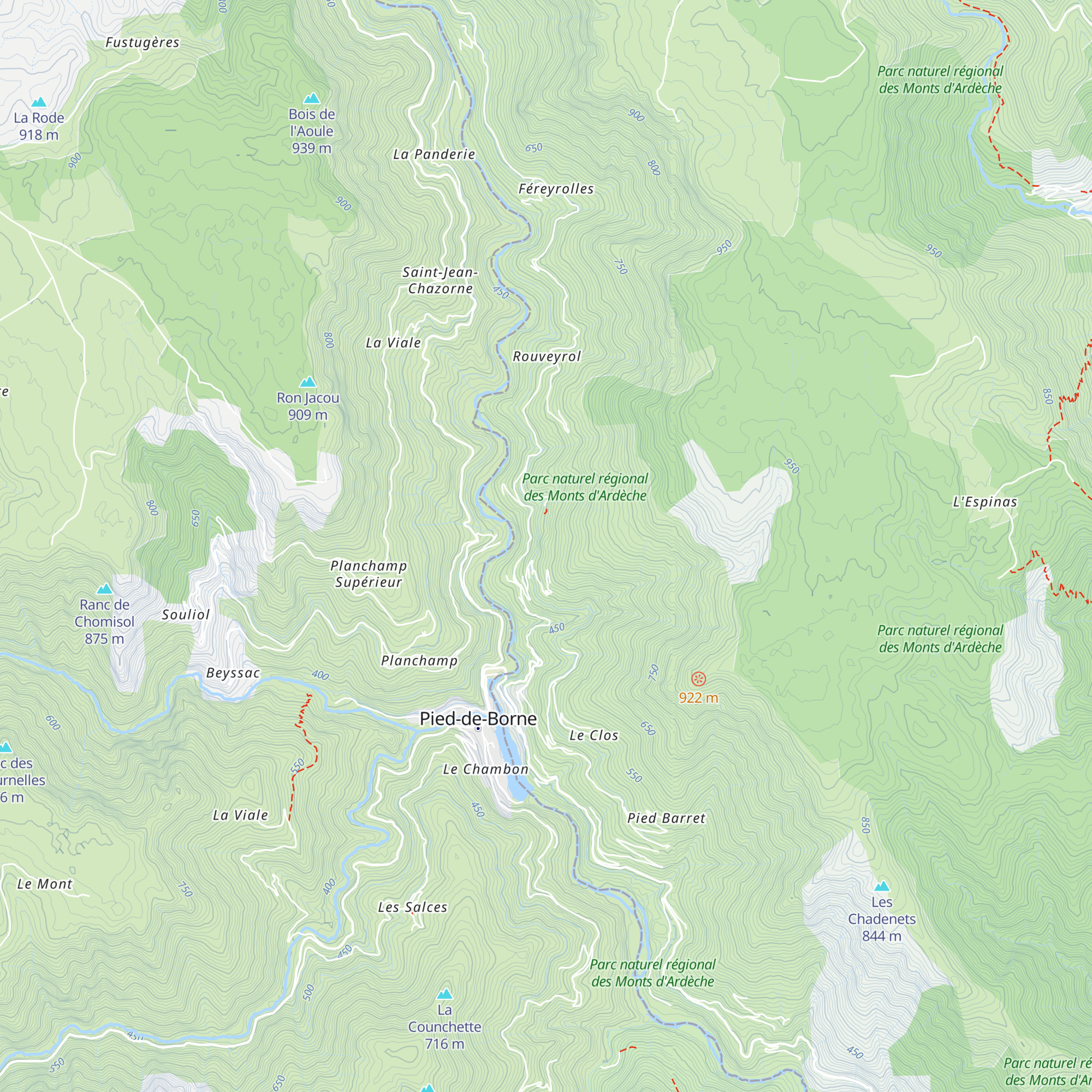 Le Triadou map