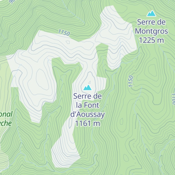 Map of Serre de la Font d'Aoussay