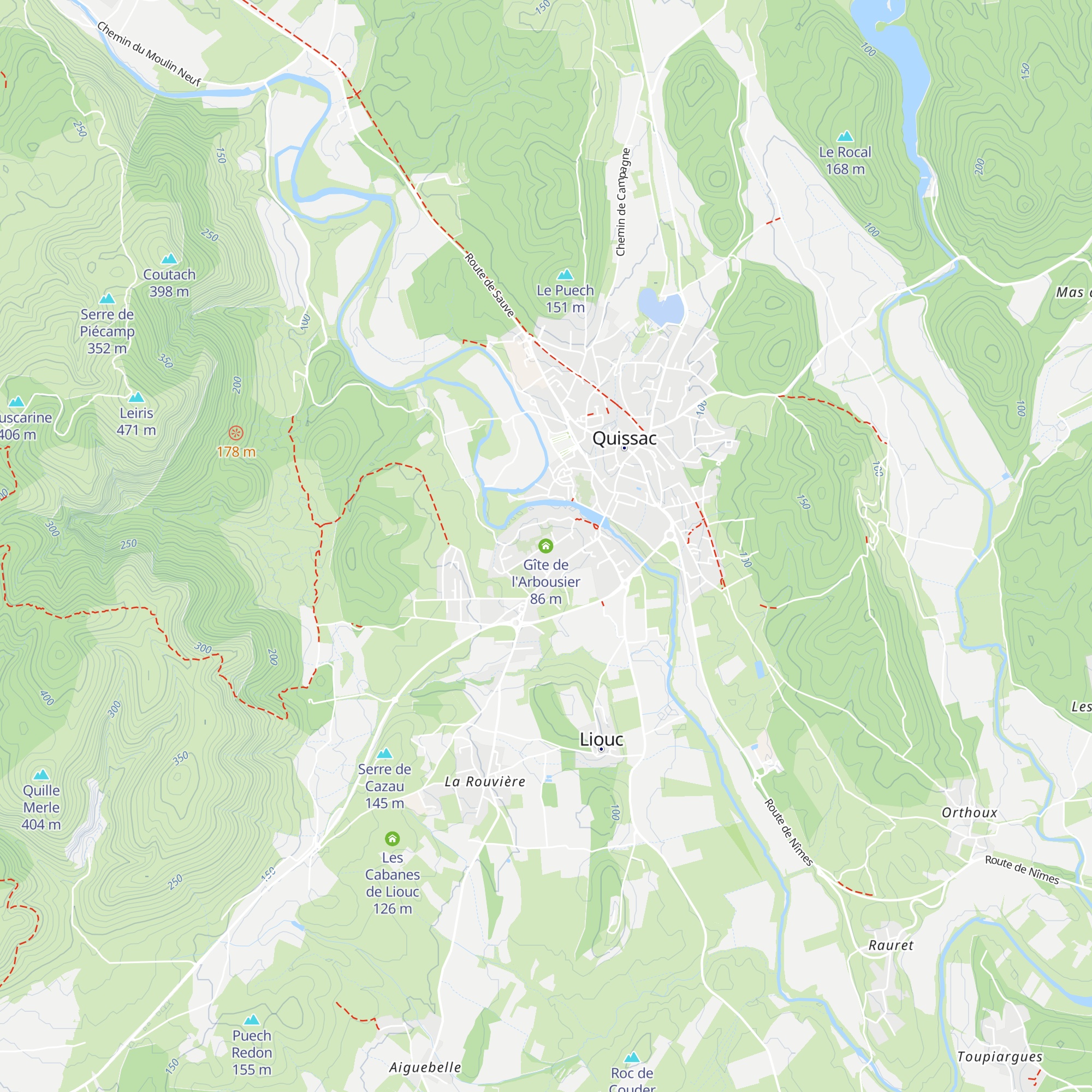 Gîte de l'Arbousier map
