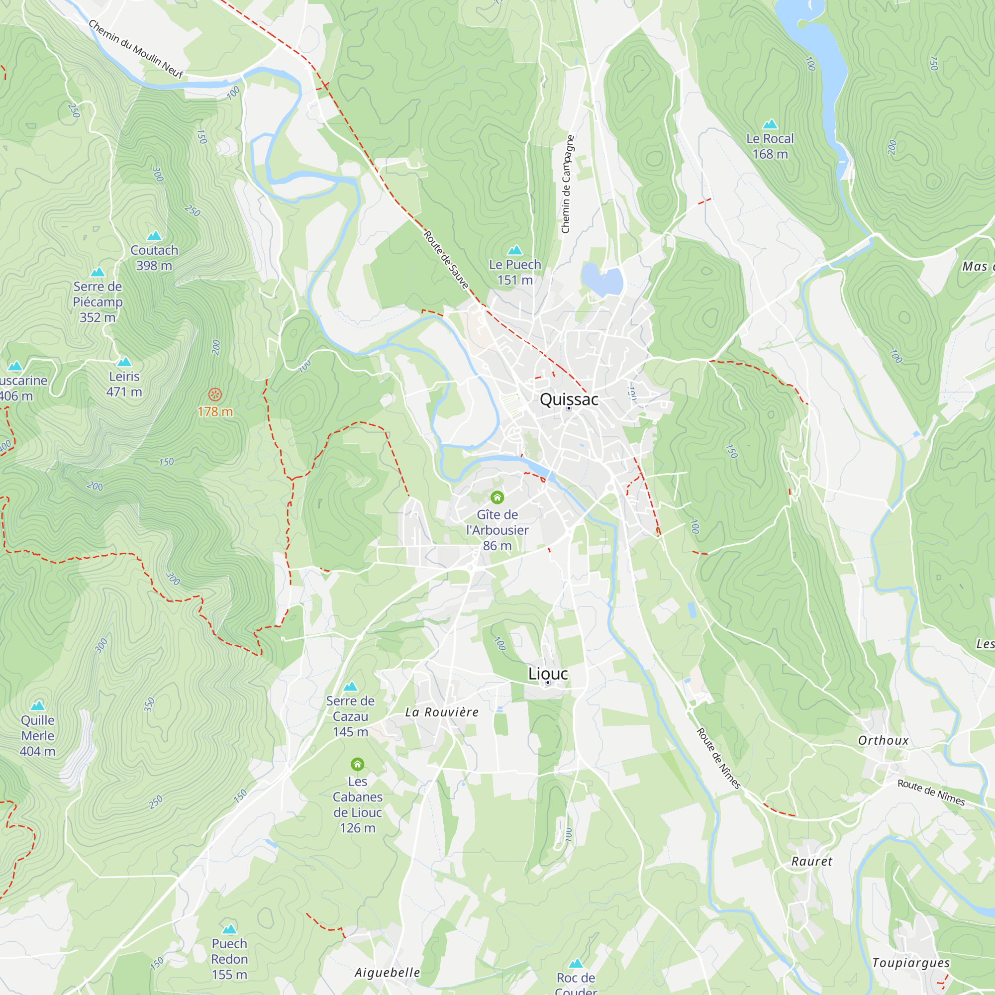 Gîte de l'Arbousier map