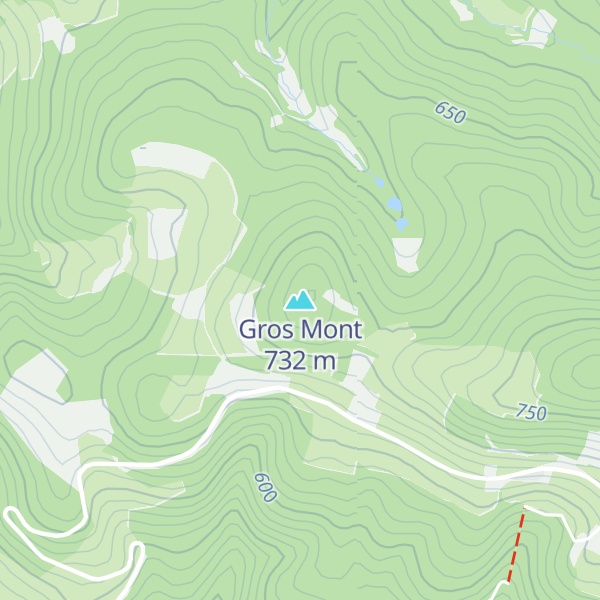 Map of Gros Mont
