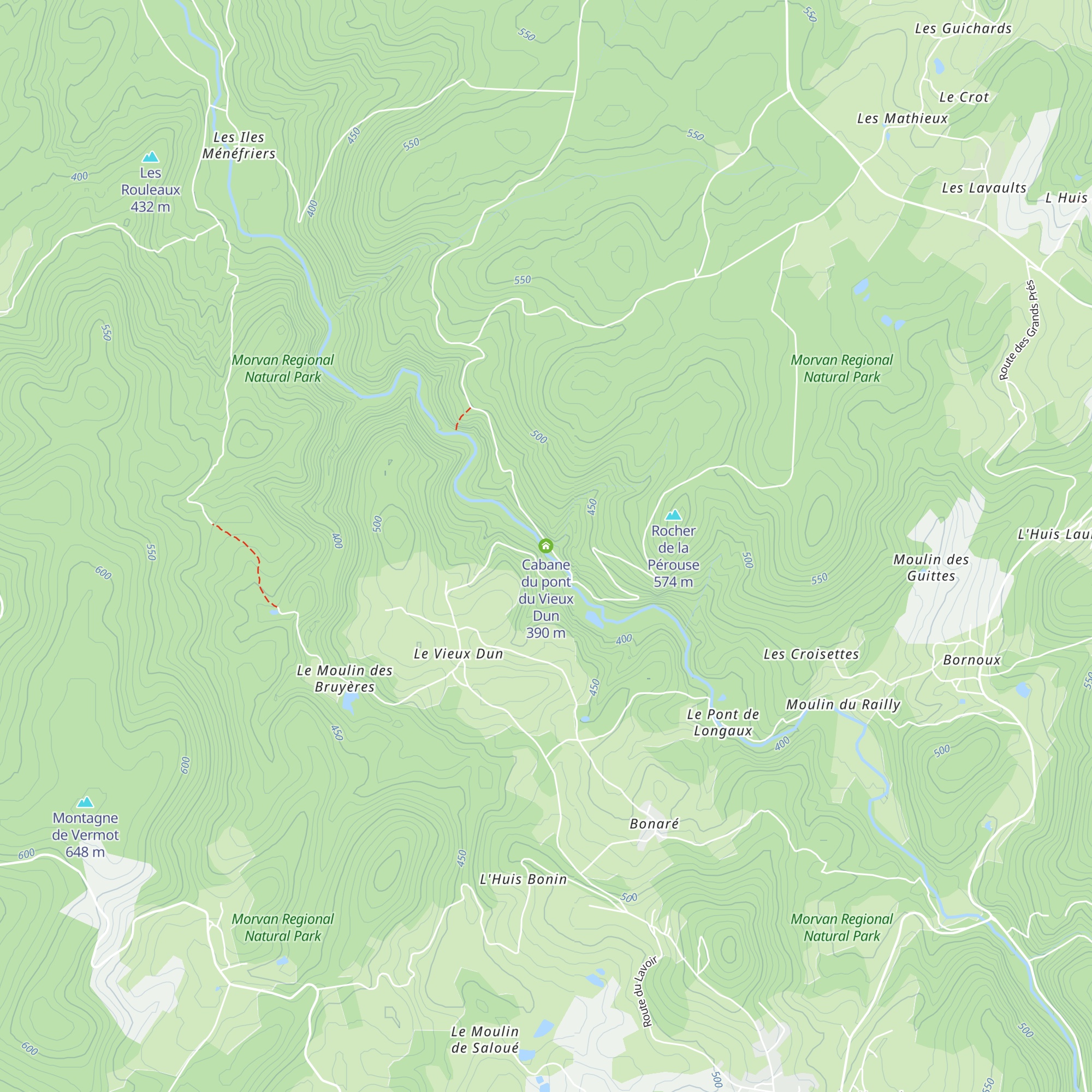 Cabane du pont du Vieux Dun map