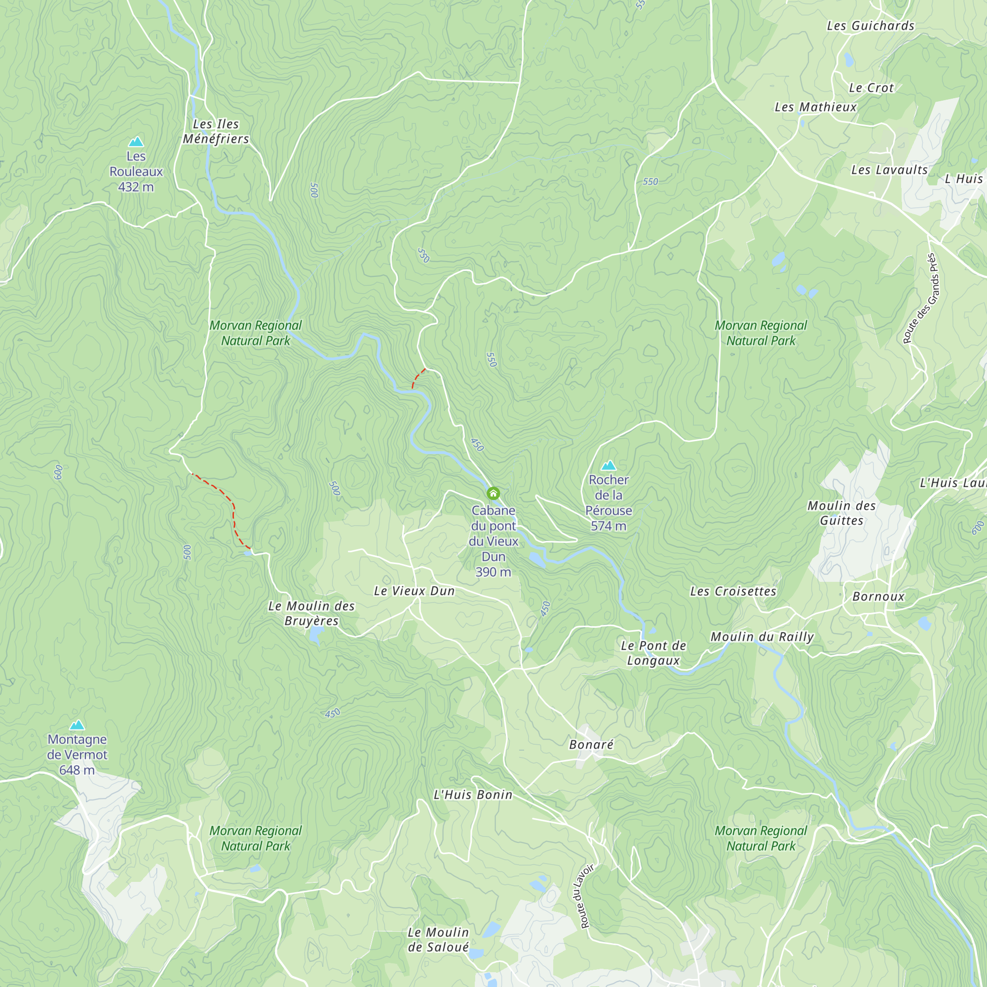 Cabane du pont du Vieux Dun map