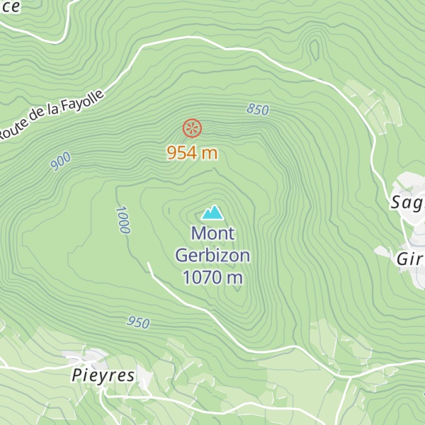 Map of Mont Gerbizon