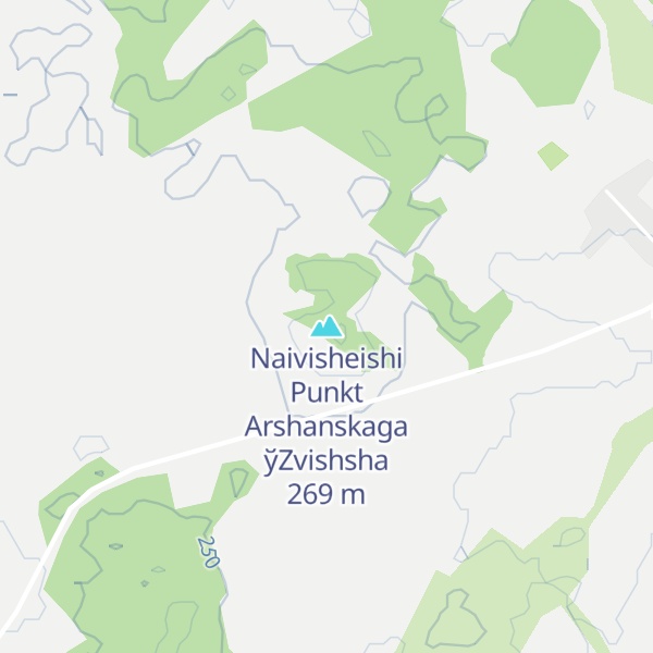 Map of Naivisheishi Punkt Arshanskaga ўZvishsha