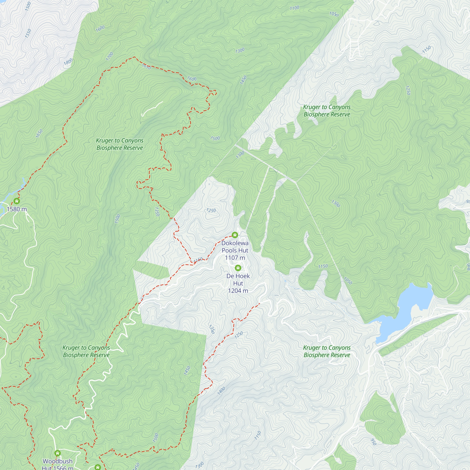 Dokolewa Pools Hut map