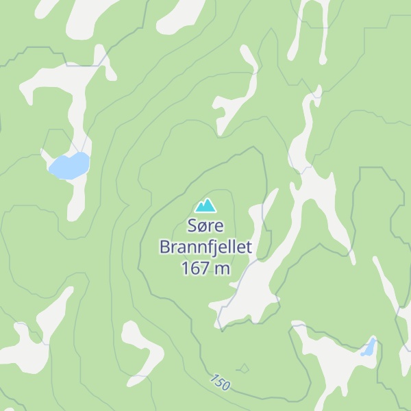 Map of Søre Brannfjellet