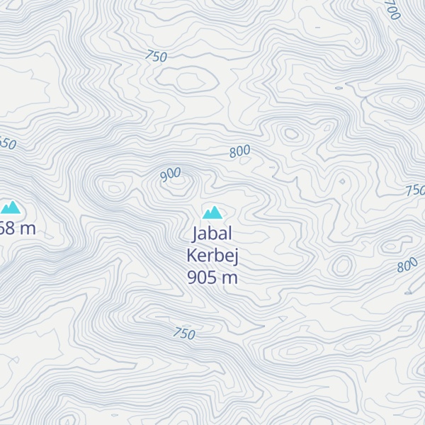 Map of Jabal Kerbej