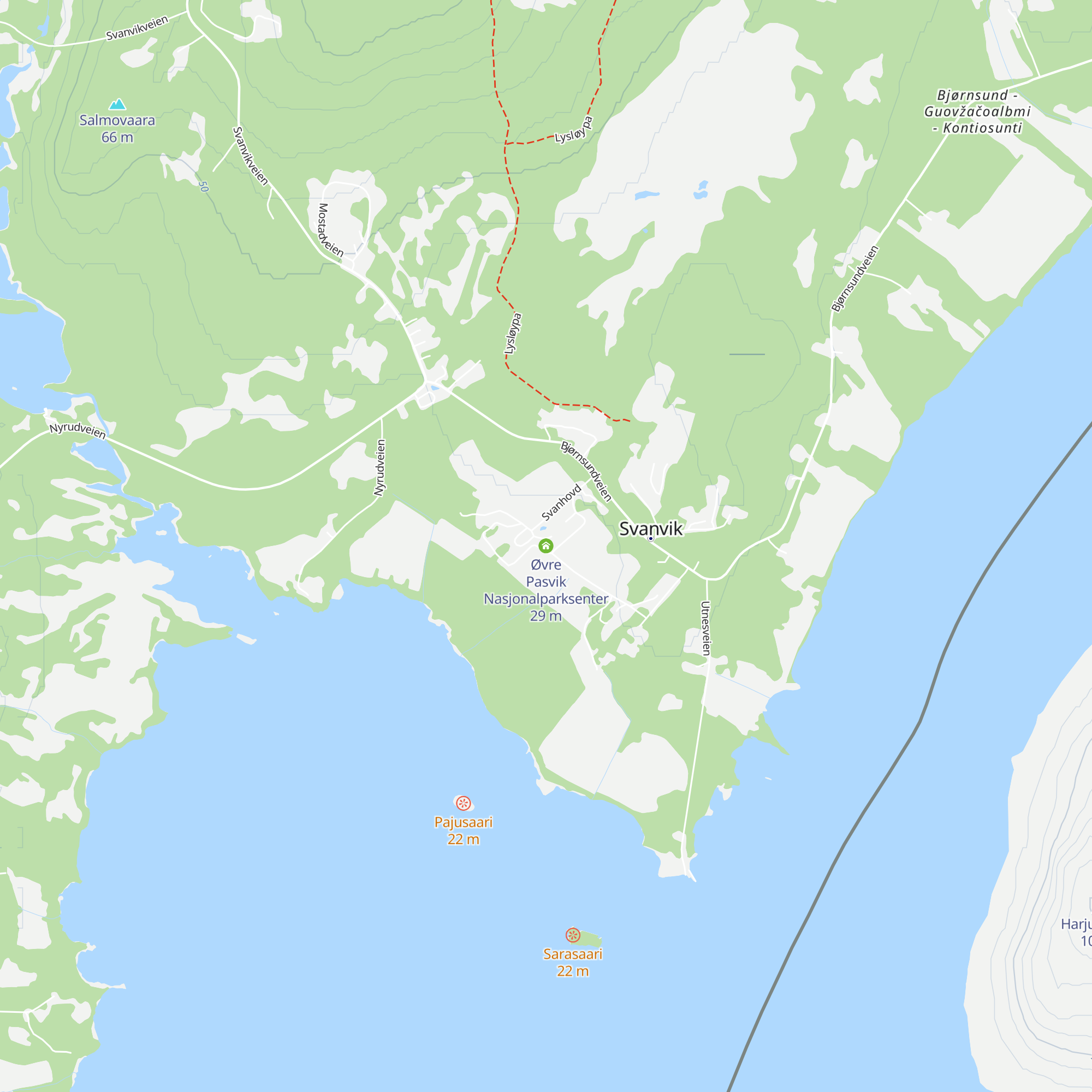Øvre Pasvik Nasjonalparksenter map
