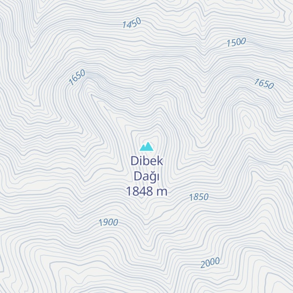 Map of Dibek Dağı