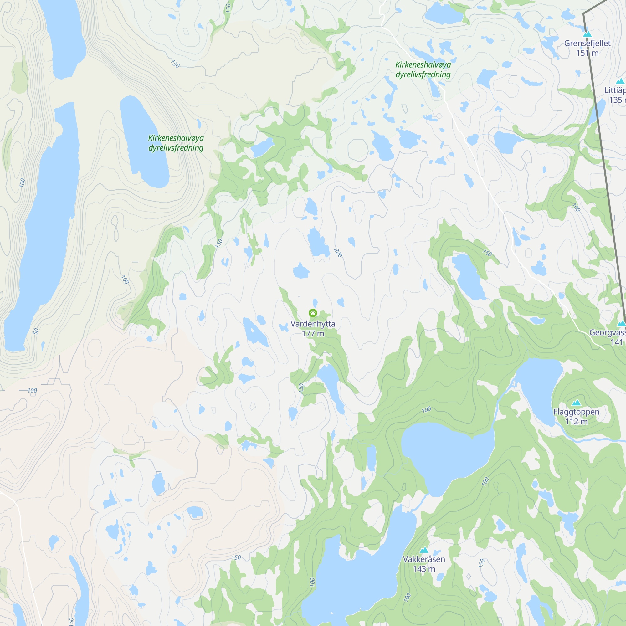 Vardenhytta map