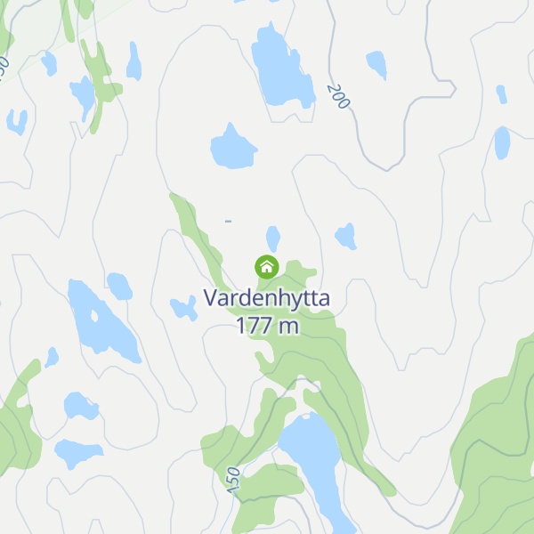 Map of Vardenhytta