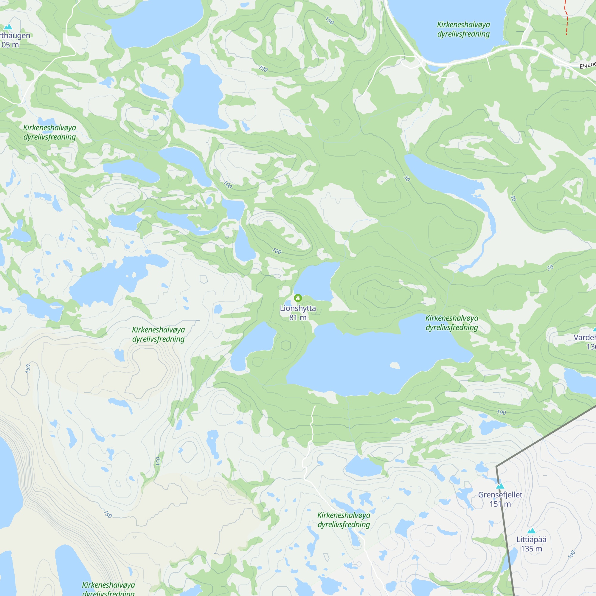 Lionshytta map