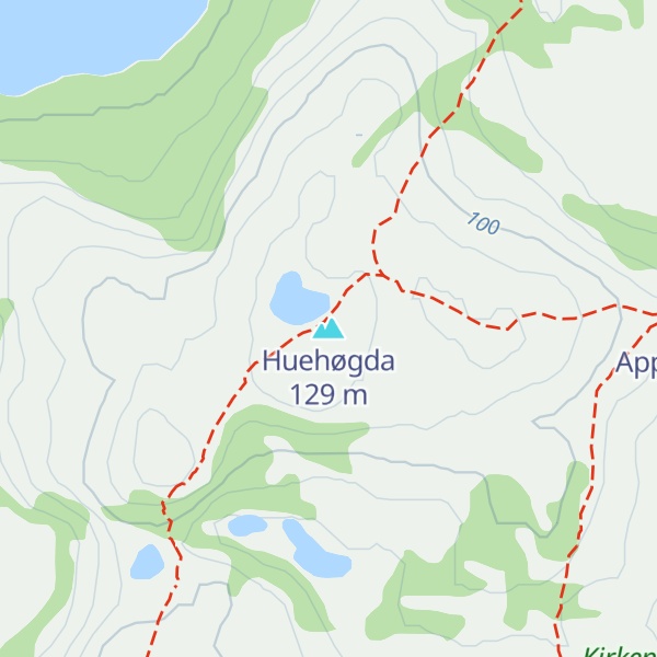 Map of Huehøgda