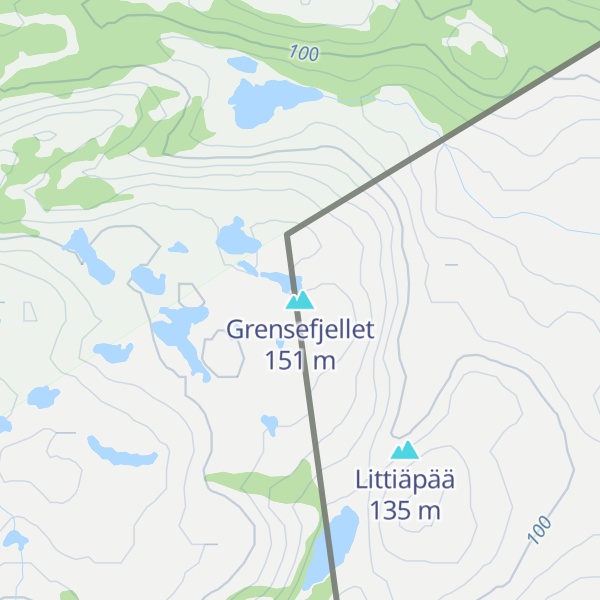 Map of Grensefjellet