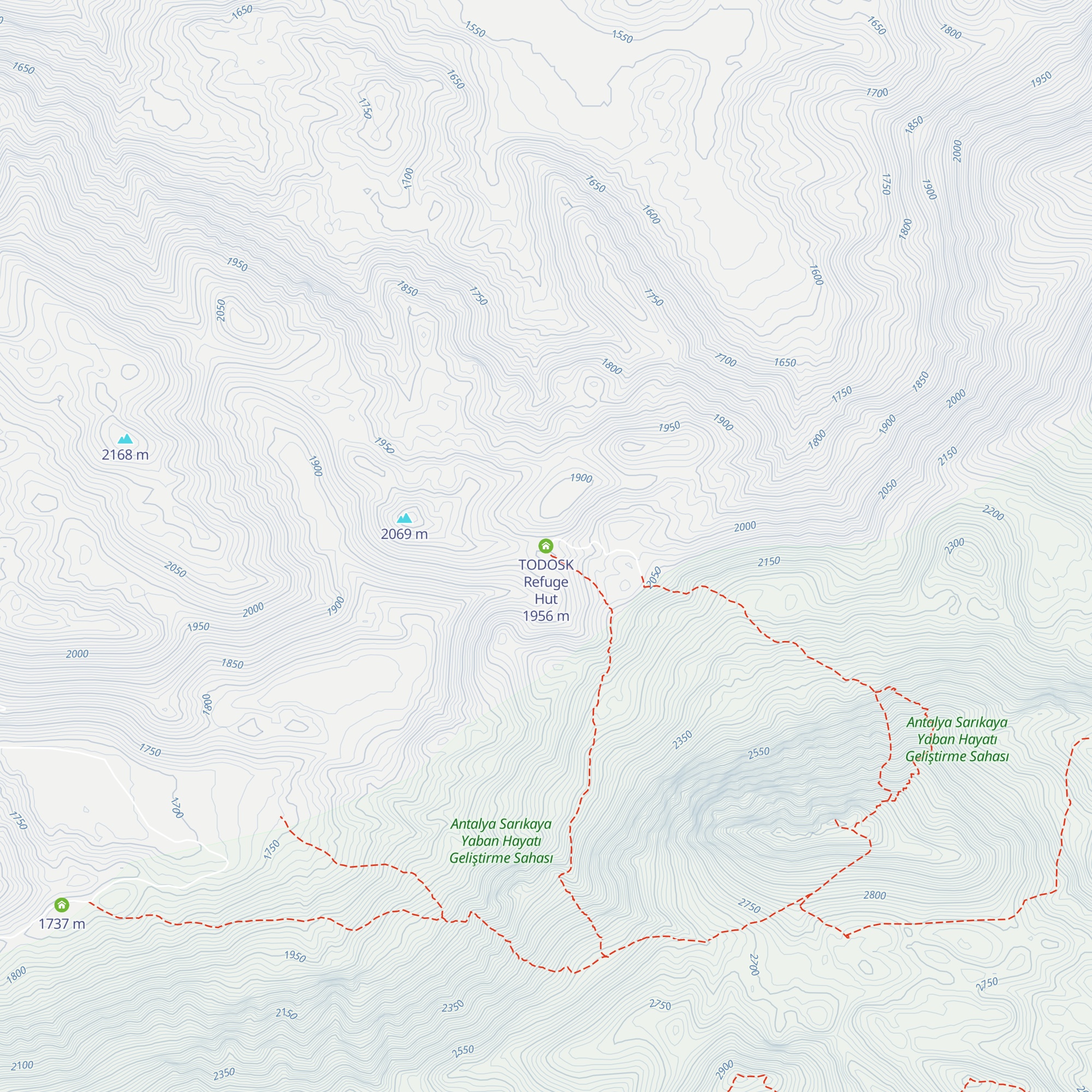 TODOSK Refuge Hut map