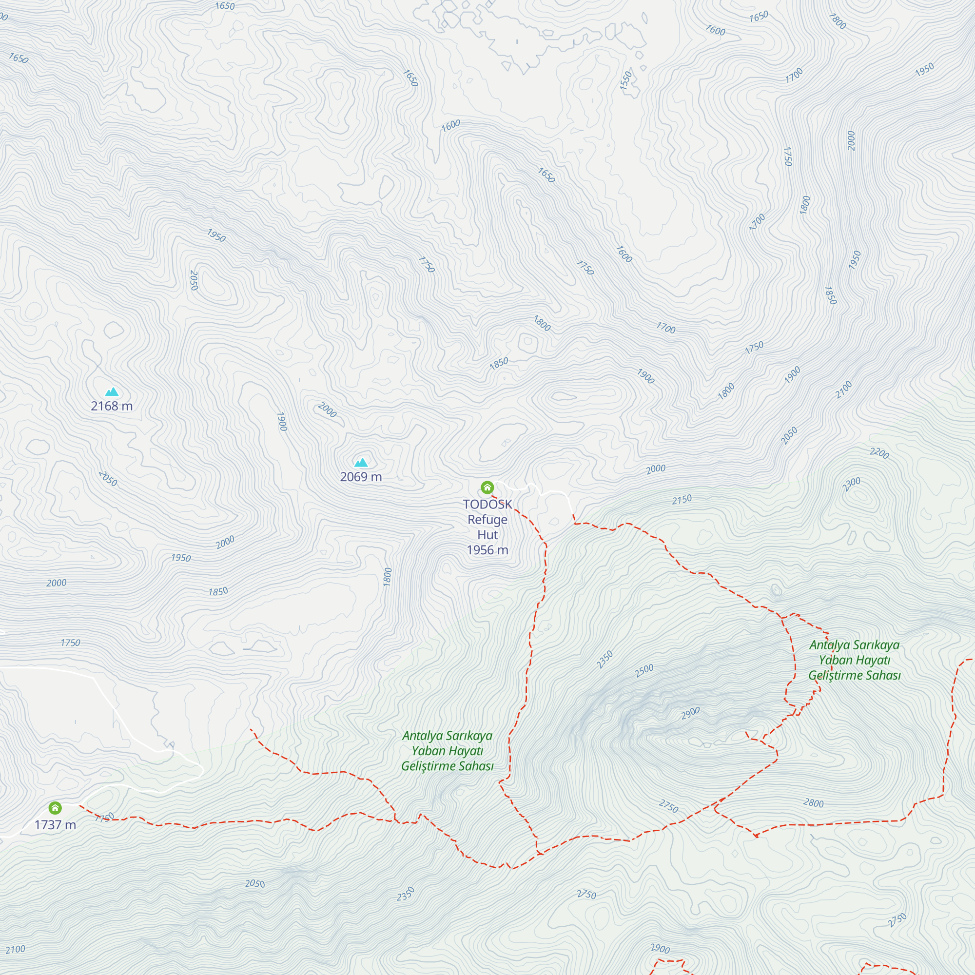 TODOSK Refuge Hut map