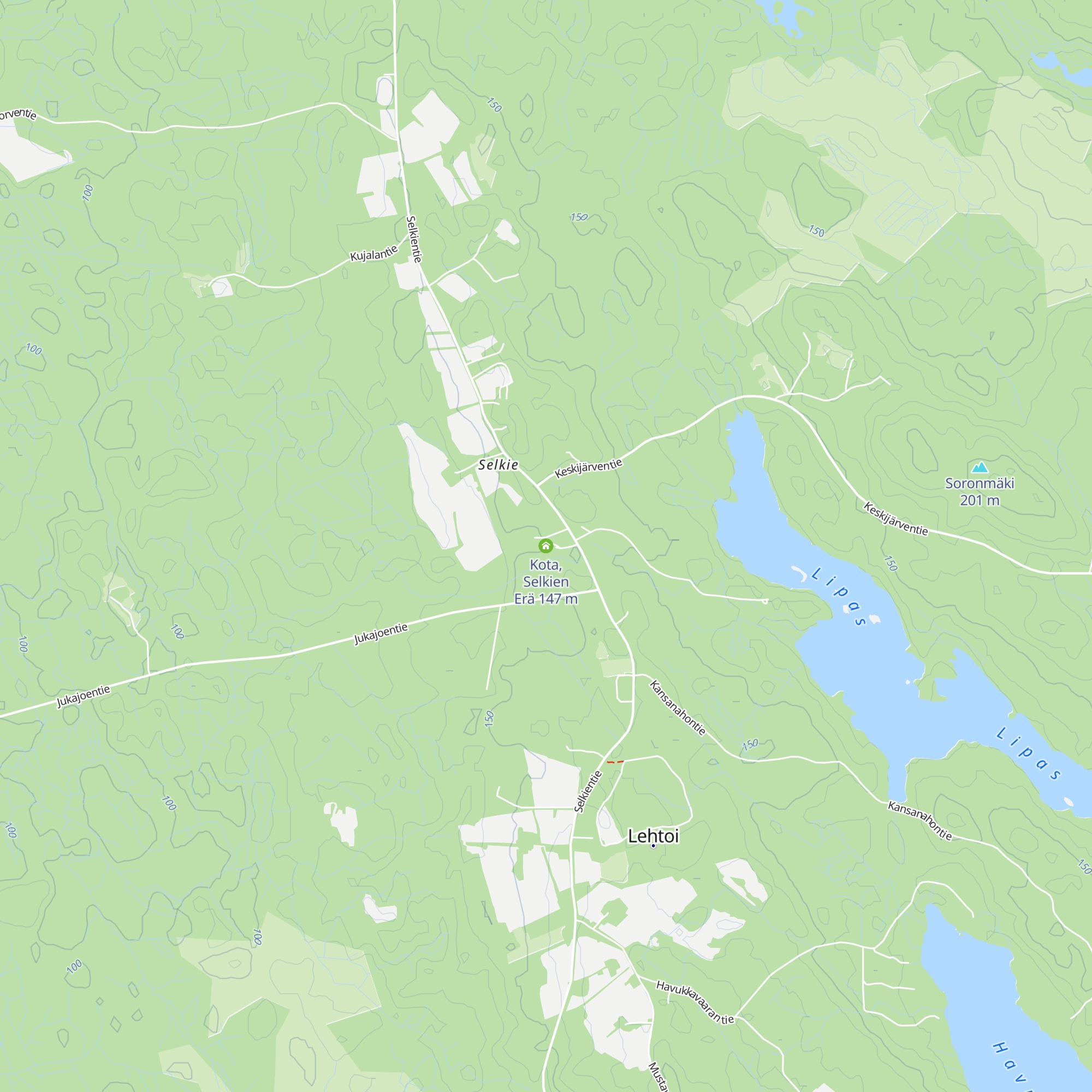 Kota, Selkien Erä map