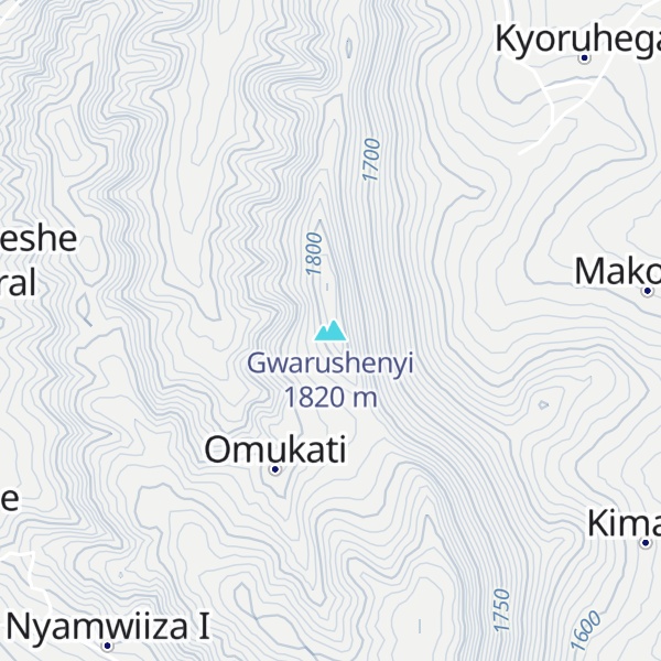 Map of Gwarushenyi