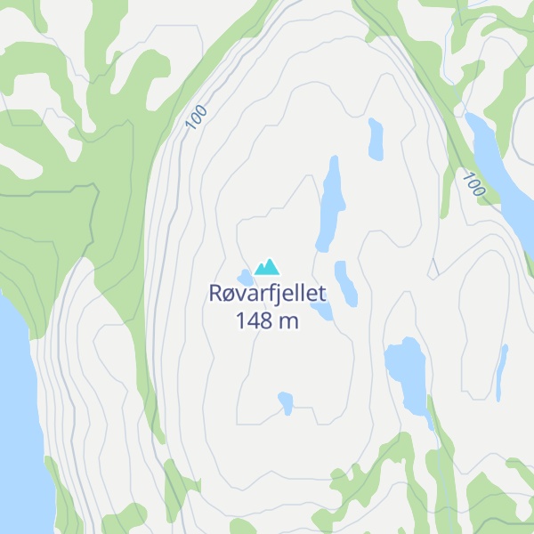 Map of Røvarfjellet